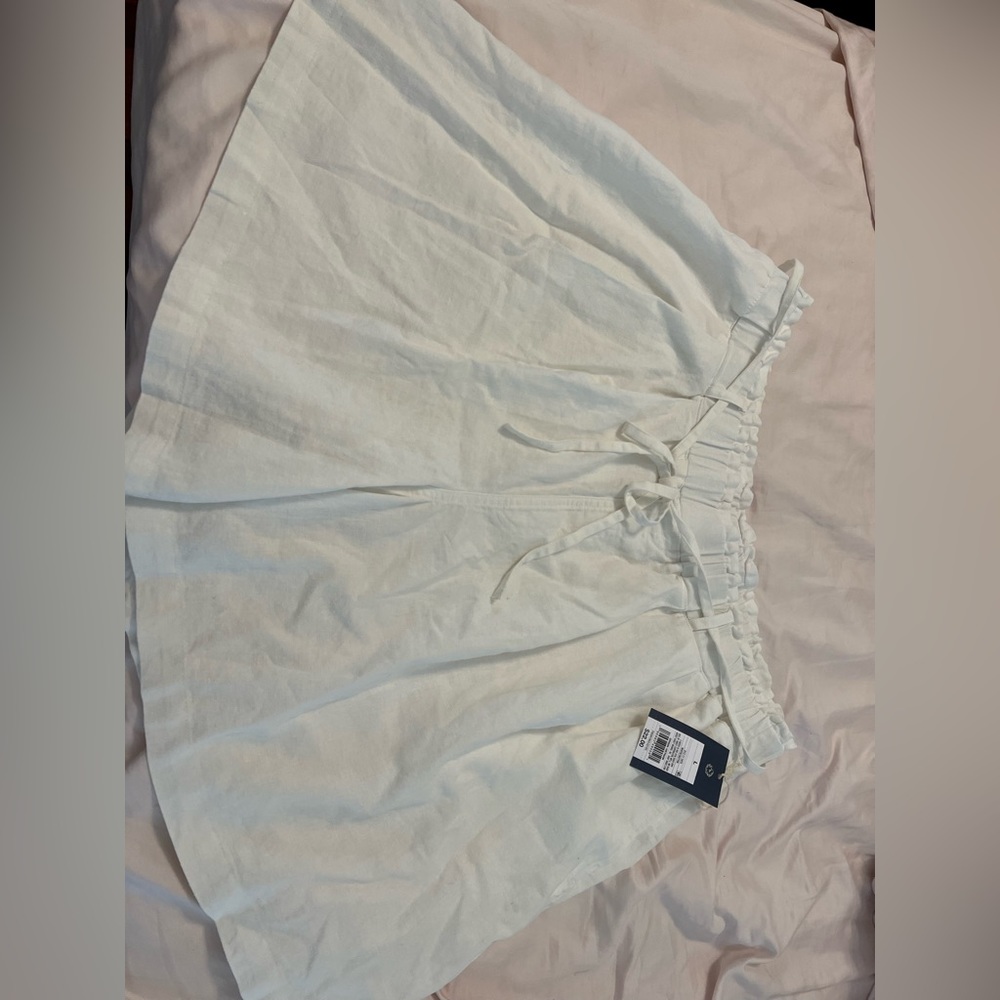 White Linen Shorts